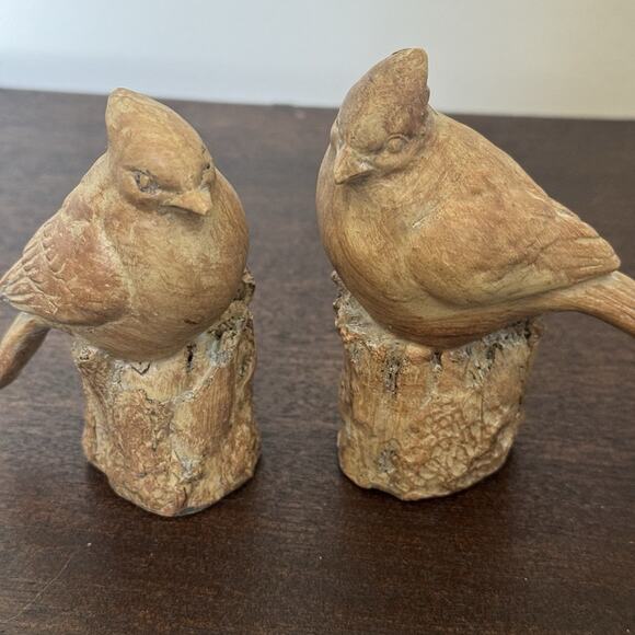 VTG Cardinal Exquisite Hand Carved Song Birds Perched Blue Jay Christmas - Picture 13 of 15